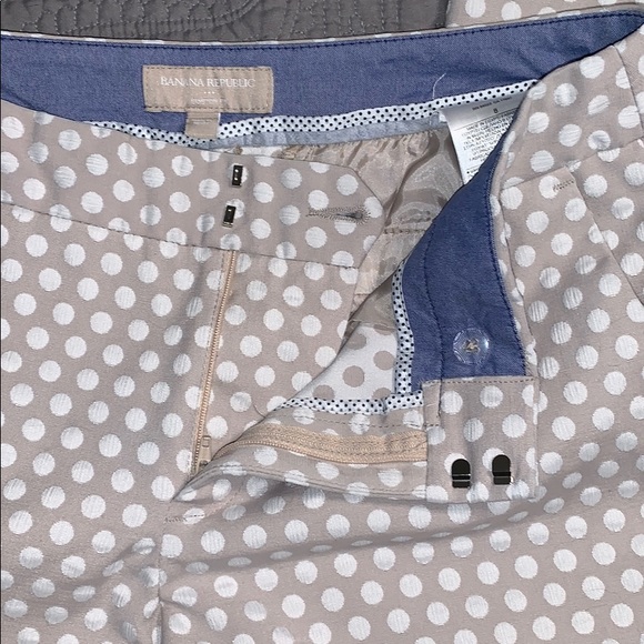 Banana Republic Cream & White Polka Dot Dress Pant - Picture 8 of 8